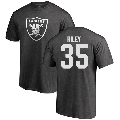 Men Oakland Raiders Ash Curtis Riley One Color NFL Football #35 T Shirt